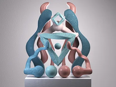 Abstract 3D Composition Sculpture Illustration 3d 3d art 3d illustration 3d modeling abstract abstract composition cinema 4d graphic design illustration modeling mograph render