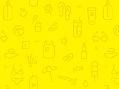 shoppers drug mart summer campaign drug store icon pattern summer yellow