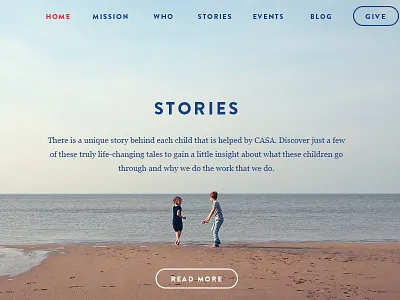 Stories Page design web