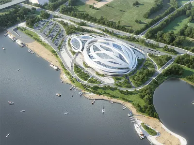 The Cycling track 3d 3dsmax cgi complex cycle exterior modelling render visualization vray