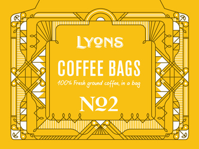 Lyons abstract border coffee deco decoration line work ornate packaging symmetry