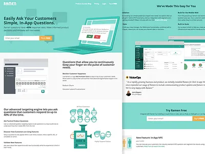 Ask Your Customers Simple In-App Questions crm green homepage in app machine questions quote