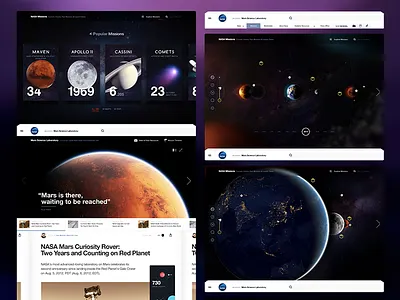 Nasa.gov. Article Page article content editorial exploration layout mars nasa page space typography website