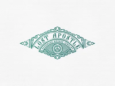 Lost badge branding custom lettering etching jewelry logo monogram vintage