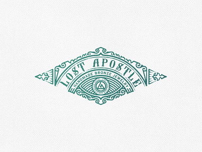 Lost badge branding custom lettering etching jewelry logo monogram vintage