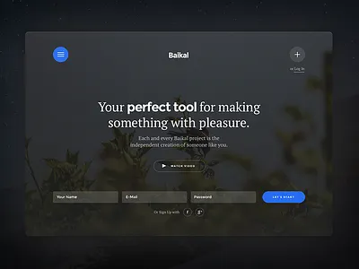 Baikal Startup: Headers baikal baikal startup header ui ui kit