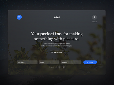 Baikal Startup: Headers baikal baikal startup header ui ui kit