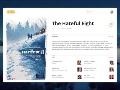 IMDb Redesign black concept dark database flat imdb platform redesign web website