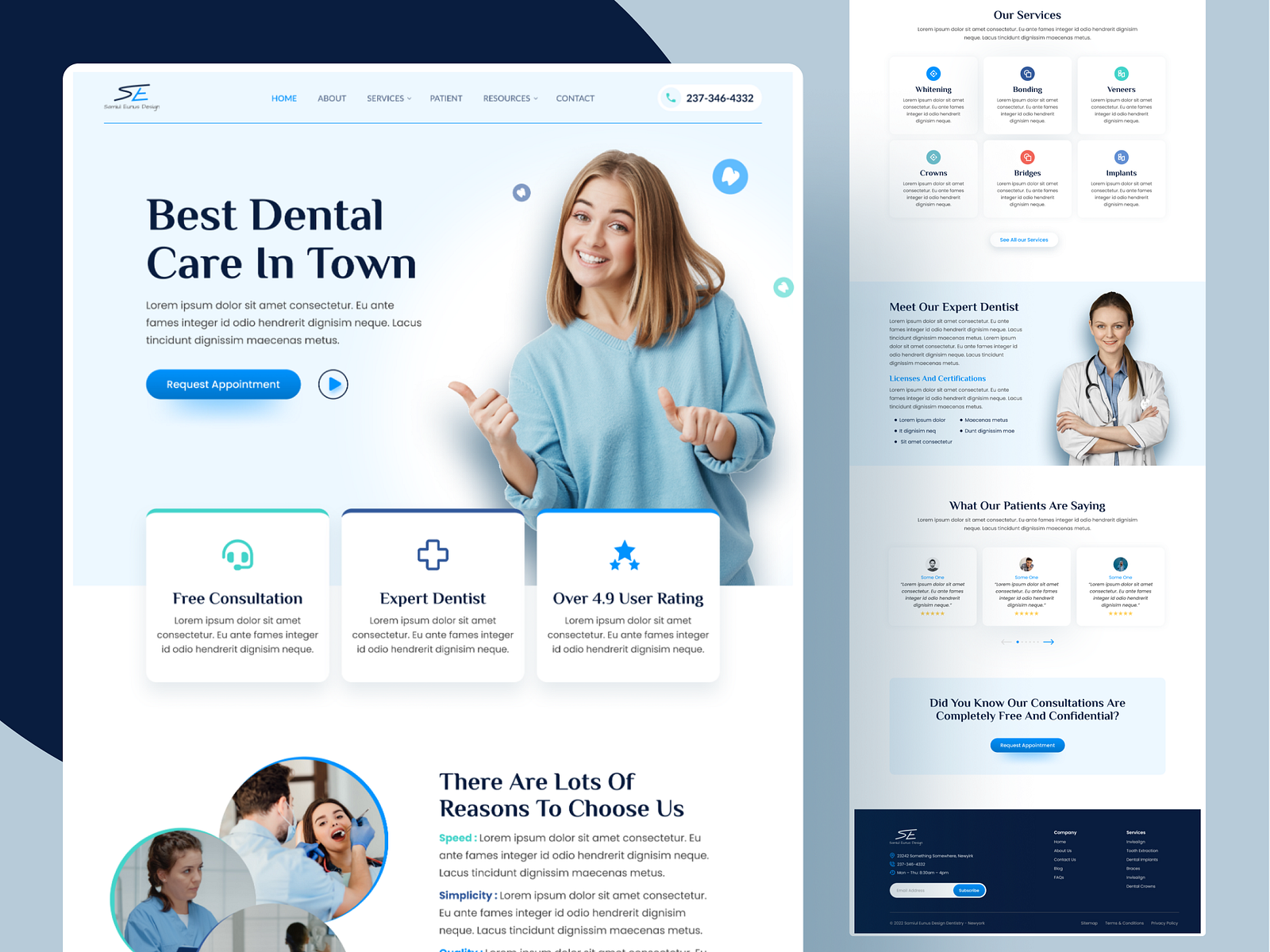 Dentistry Website Design by Samiul Eunus on Dribbble