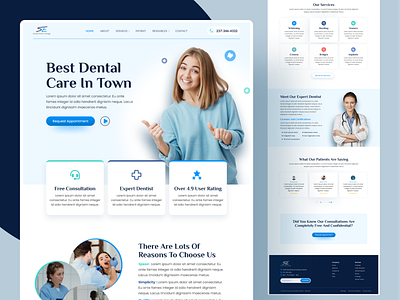 Dentistry Website Design dental clinic dentist dentistry design doctor freelancer landing page minimal design page trendy design ui ui designer uiux ux ux designerr web web design web page website website design