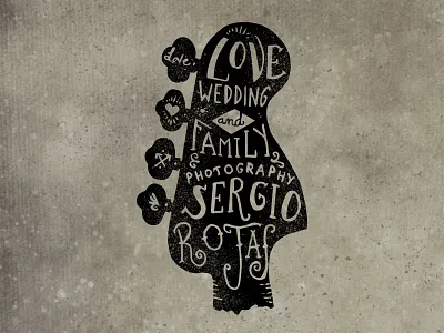 Guitar branding guitar logo love wedding