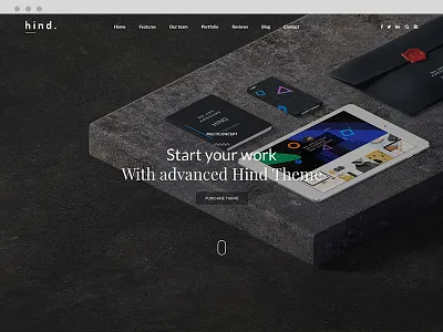 Hind Onepage Slider agency creative ecommerce minimal onepage portfolio shop ui ux web web design