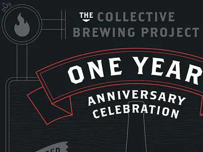 One Year Anniversary Poster beer bottle brewery brothers