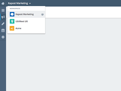 New Kapost Navigation design sketch ux