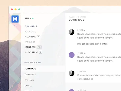 Playing with Slack app osx slack ui