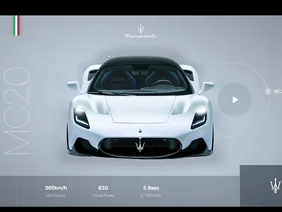 Car UI concept car concept homepage landing page maserati minimal supercar ui uidesign ux vehicle webdesign website