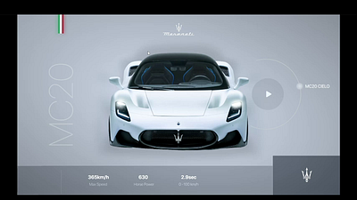 Car UI concept car concept homepage landing page maserati minimal supercar ui uidesign ux vehicle webdesign website