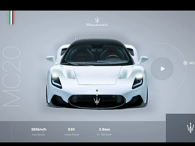 Car UI concept car concept homepage landing page maserati minimal supercar ui uidesign ux vehicle webdesign website