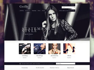 Fashion eCommerce clothing dark ecommerce elegant fashion ladies minimal simple store women