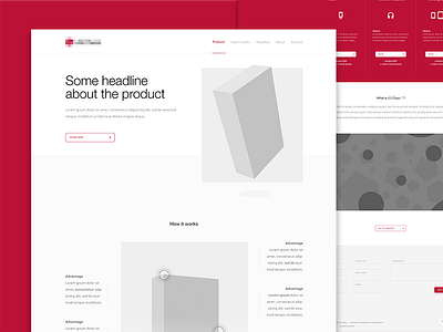 Product Landing Page clean hi fidelity interface landing page minimalistic product page product site simple ui visual design web wireframe