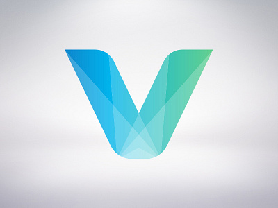 Conference Logo angles brand branding brandmark gradient identity logo symmetry triangles v