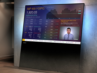 Finance app for Apple TV app apple appletv dark design finance interface money os ostv tv ui