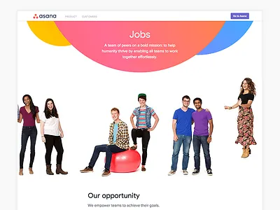 Asana.com Redesign asana asana.com dots gradients people team pages teams web design website