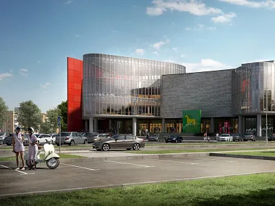 Shopping center 3d 3dsmax cgi complex exterior gorkstudio modelling render visualization vray