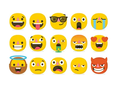 Emoji set - Atlassian atlassian emoji emoji set emotions faces illustrations