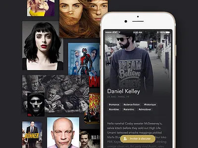 Profile - Dating App app cinema date dating ios iphone love meeting mobile movies profile theater