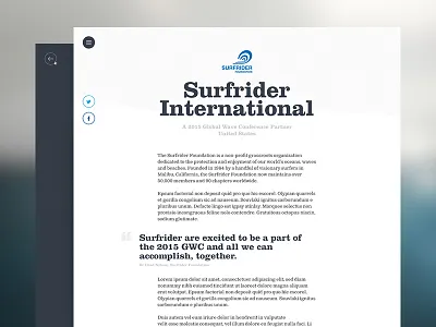 GWC Partner article charity clarendon std bold clarendon text pro clean conference marketing quote surfrider surfrider foundation website