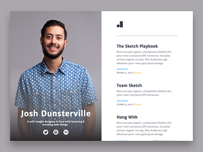 Personal Site - WIP minimal personal portfolio site sketch
