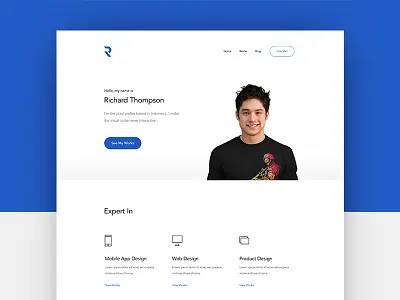 Personal Website blog clean minimal personal portfolio simple ui ux website white