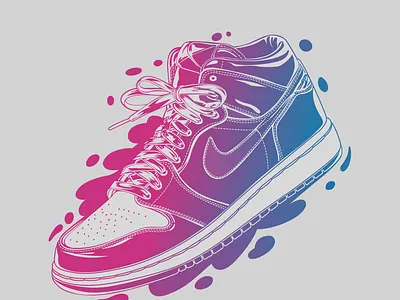 Dream Sneaker Challenge beautiful illustration challenge creative illustration design design illustration dream sneaker dream sneaker challenge figma gradient illustration illustration jaweria mehboob made in figma nike shoe illustration shoes sneaker sneaker challenge sneaker illustration three color illustration weekly warmup