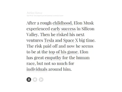 Non–Linear Book Reading Experience book elon musk experience extract idea medium reading rx text ux
