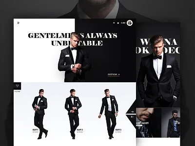 Decent clean ecommerce fashion flat gallery icons landing layout store ui webdesign website