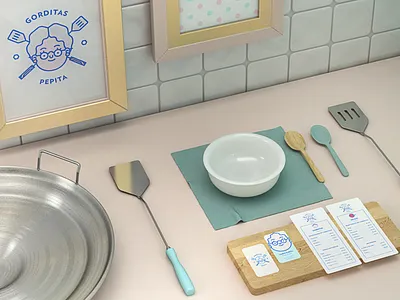 PEPITA! 3d brsnd food gorditas logo render