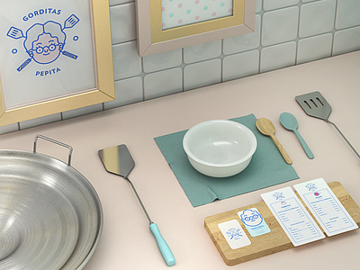 PEPITA! 3d brsnd food gorditas logo render