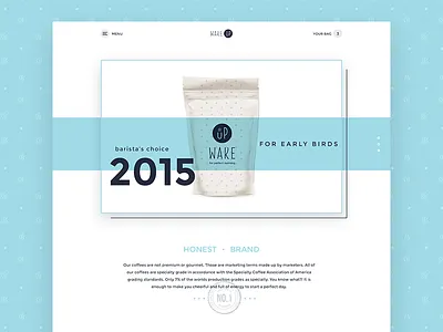 Wake UP Homepage barista coffee e commerce home homepage online store pattern shop ui ux wake up webdesign
