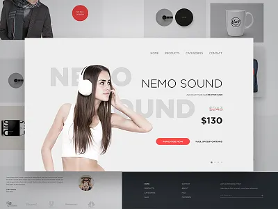 Experimental eCommerce Website Homepage card ecommerce experimental homepage product sell ui ux webpage website