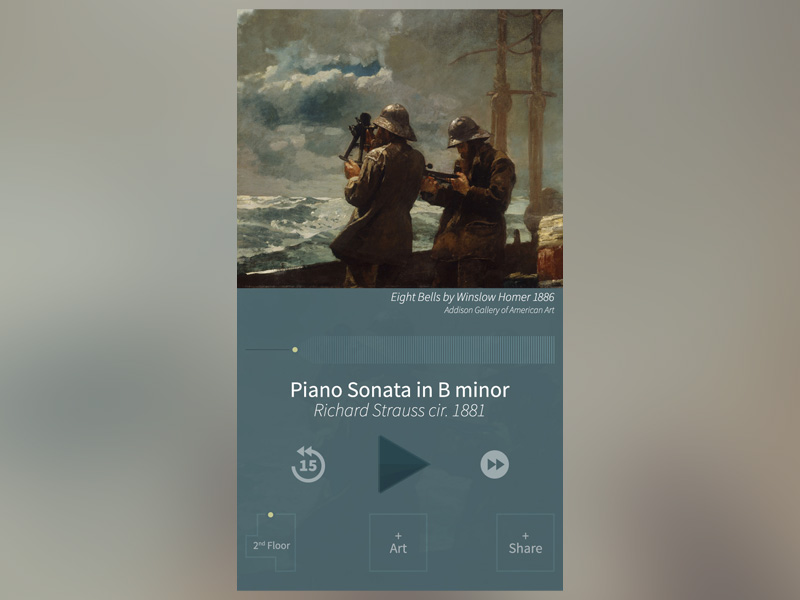 Music & Art app art artwork museums music ui ui design