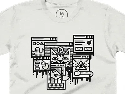 Hello Internet on Cottonbureau cat gif illustration internet loop shirt texture ui