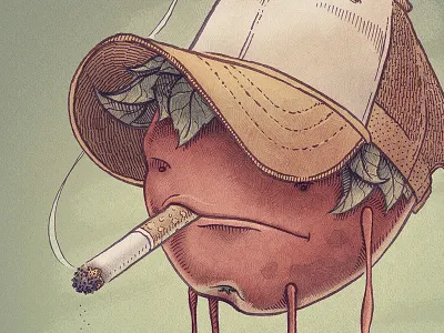 One Bad Apple apple bad character drawing illustration