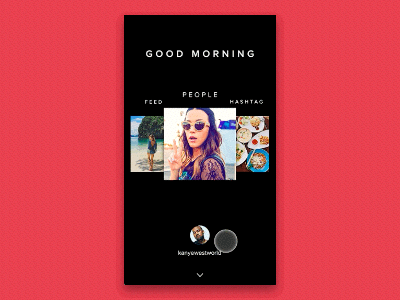 Feeday app swipe view fuchsia animation app black feeday fuchsia gif instagram photo principle swipe test widget