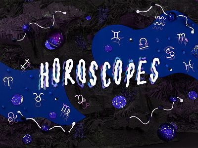 Lenny Newsletter Horoscopes Header astrology horoscopes outer space paper paper craft papercraft psychedelic space stars