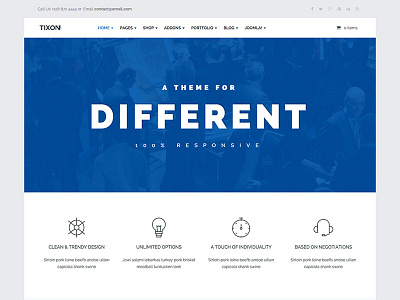 Tixon - Responsive Multi-Purpose Joomla Template joomla joomshaper multi purpose responsive template