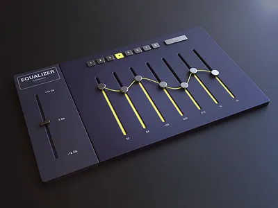 Equalizer 3d design equilazer exercise fun music ui webshocker