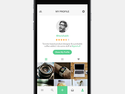 New Profile app chat ios madeintoronto messaging minimal profile shufl simple ui ux