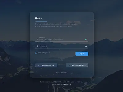 Sign in concept app bachanek design in kamil log sign ui up ux web