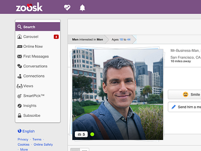 Zoosk - Incognito Mode zoosk